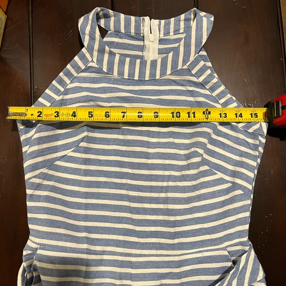 Garlani Eleg Striped Jumpsuit Wide Leg in Blue S - Picture 9 of 11